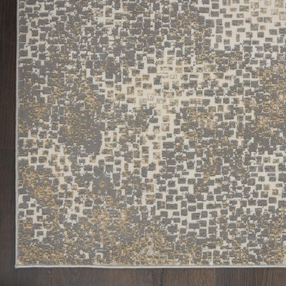 Michael Amini MA90 Uptown Area Rug, Beige/Grey, 4' x 6', UPT02