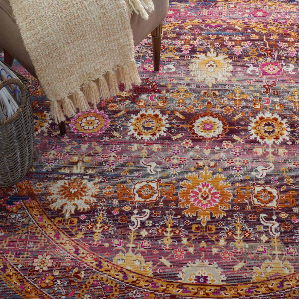 Vintage Round Area Rug, 6' x Round