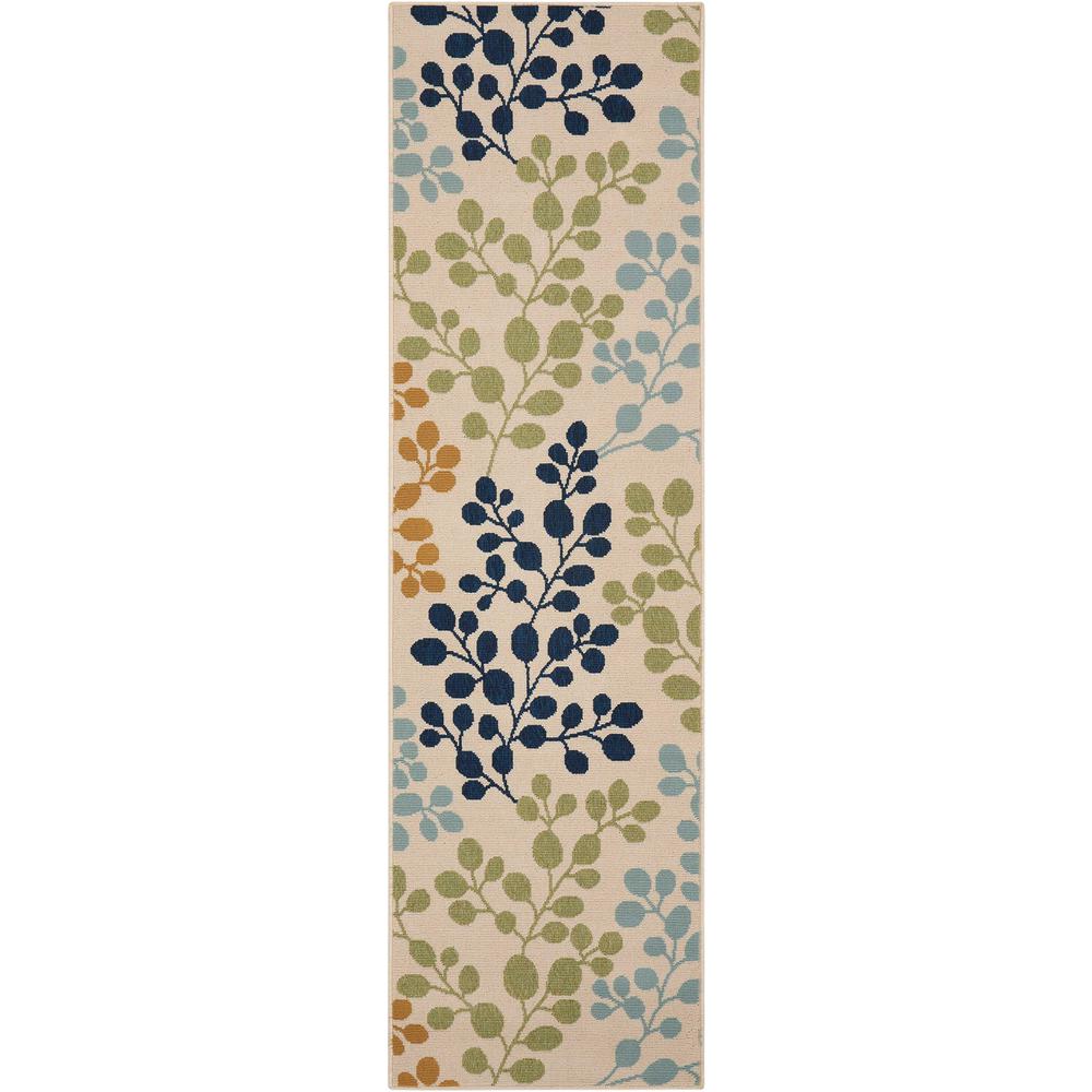 Caribbean Area Rug, Ivory, 2'3" x 7'6"