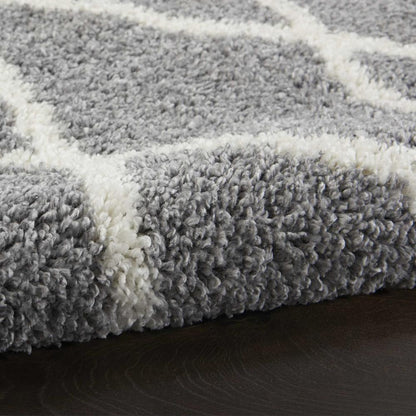 SHI02 Shangri-La Light Grey/Ivory Area Rug- 8' x 10'