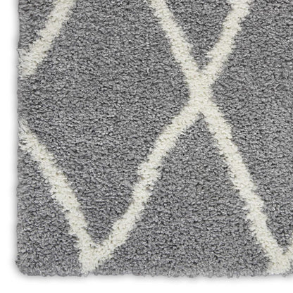 SHI02 Shangri-La Light Grey/Ivory Area Rug- 8' x 10'