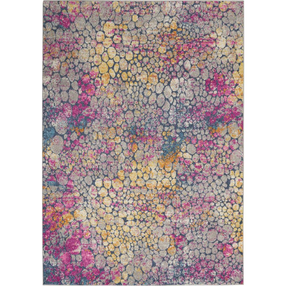 PSN34 Passion Yellow Multi Area Rug- 5'3" x 7'3"