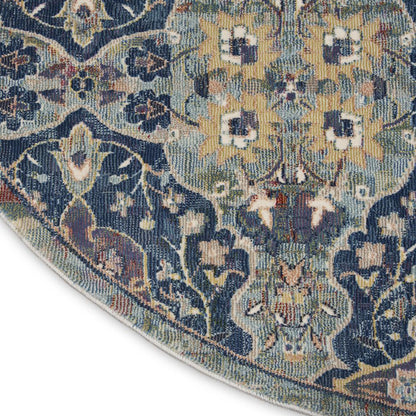 Bohemian Round Area Rug, 4' x Round