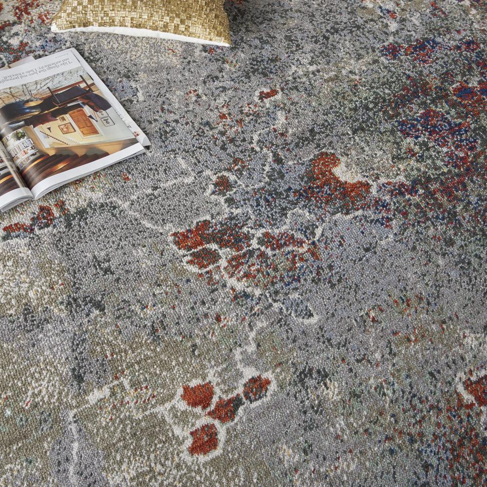 Artworks Area Rug, Seafoam/Brick, 8'6" x 11'6"