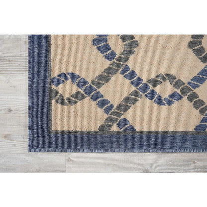 Nourison Caribbean Ivory Blue Indoor/Outdoor Area Rug