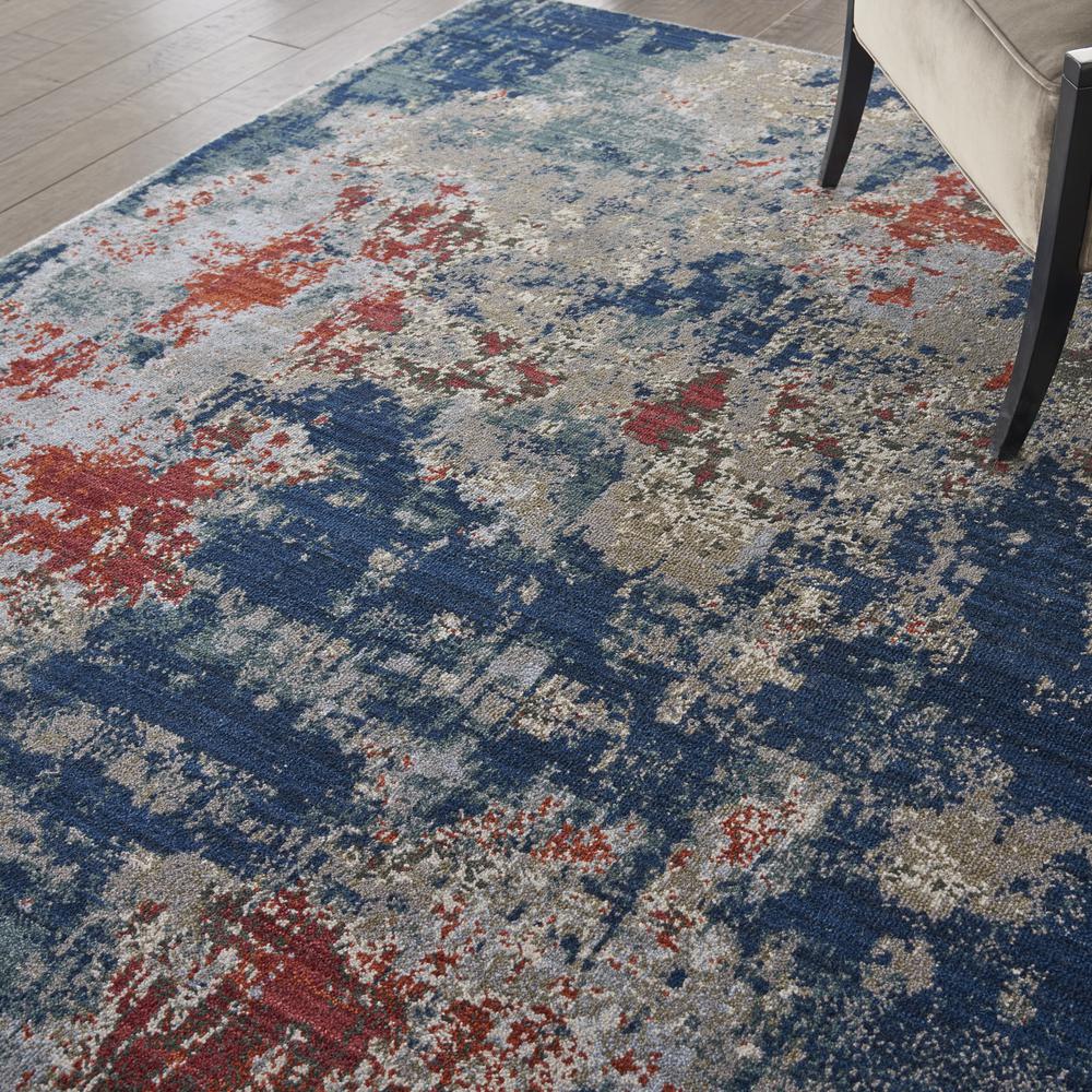 Nourison Artworks Area Rug, Navy/Brick, 5'6" x 8', ATW01