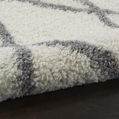 SHI02 Shangri-La Ivory/Light Grey Area Rug- 8' x 10'