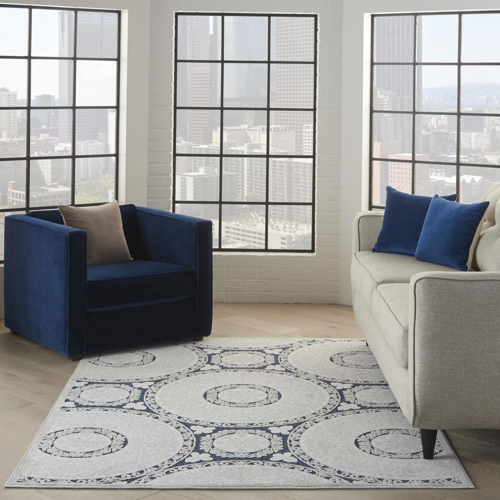 CLA03 Calobra Blue Area Rug- 4' x 6'