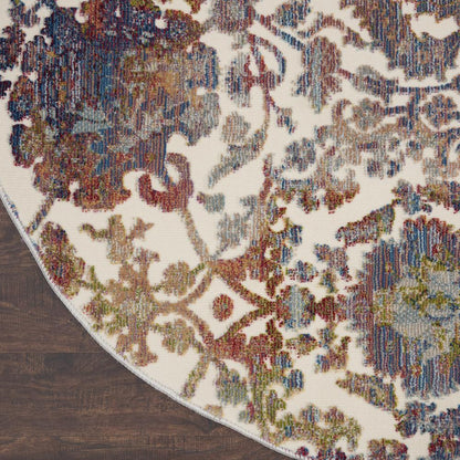 Vintage Round Area Rug, 6' x Round