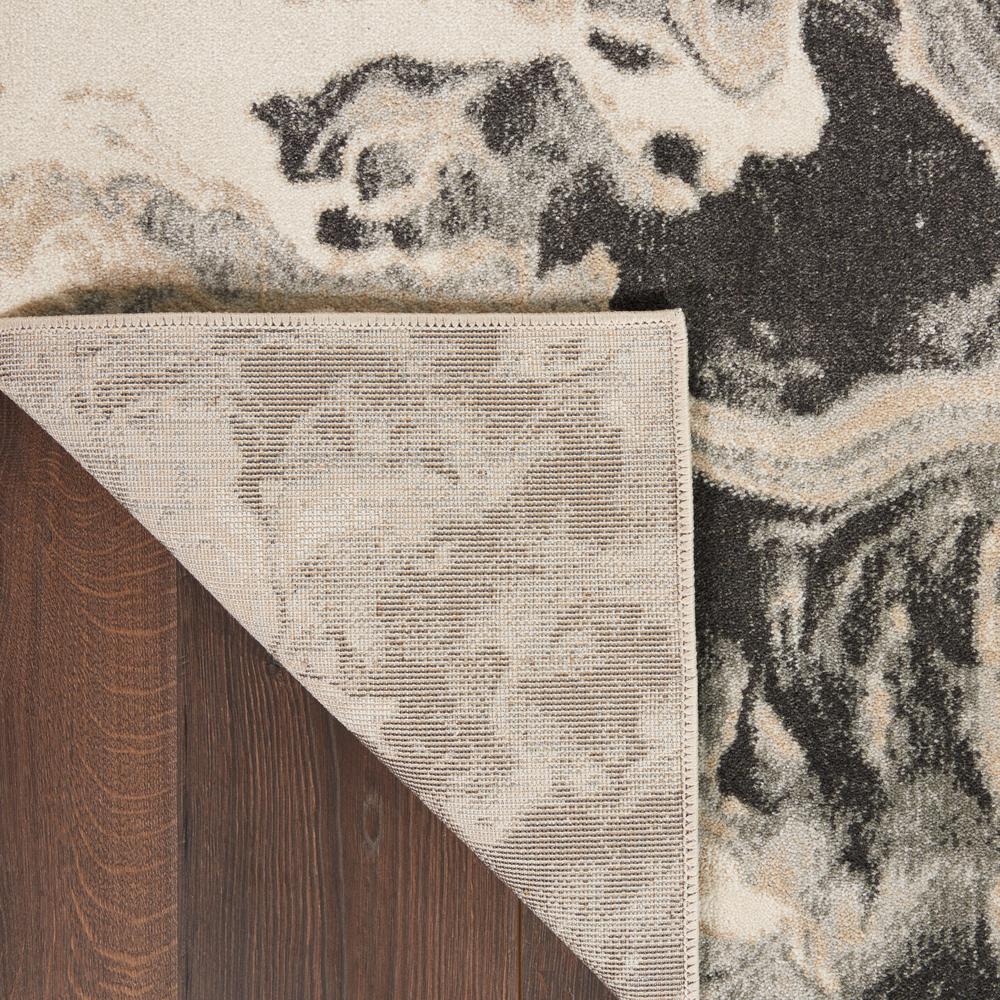 Nourison Home Elegance FAR01 Grey and White 4'x6' Contemporary Area Rug