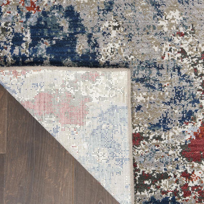 Nourison Artworks Area Rug, Navy/Brick, 5'6" x 8', ATW01