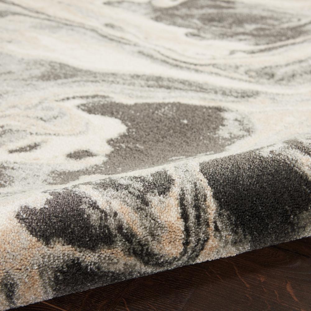 Nourison Home Elegance FAR01 Grey and White 4'x6' Contemporary Area Rug