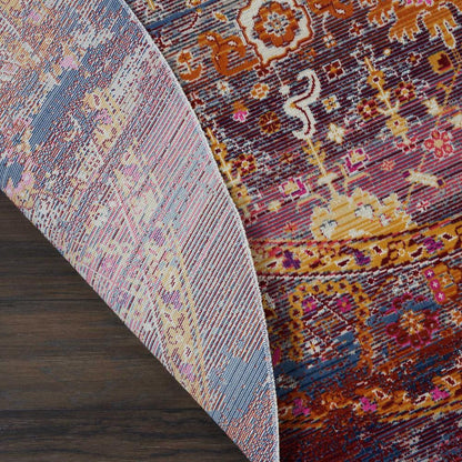 Vintage Round Area Rug, 6' x Round