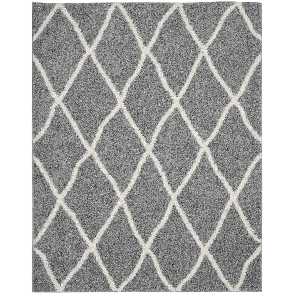 SHI02 Shangri-La Light Grey/Ivory Area Rug- 8' x 10'