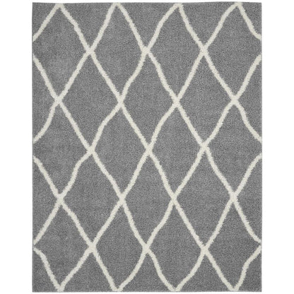 SHI02 Shangri-La Light Grey/Ivory Area Rug- 8' x 10'