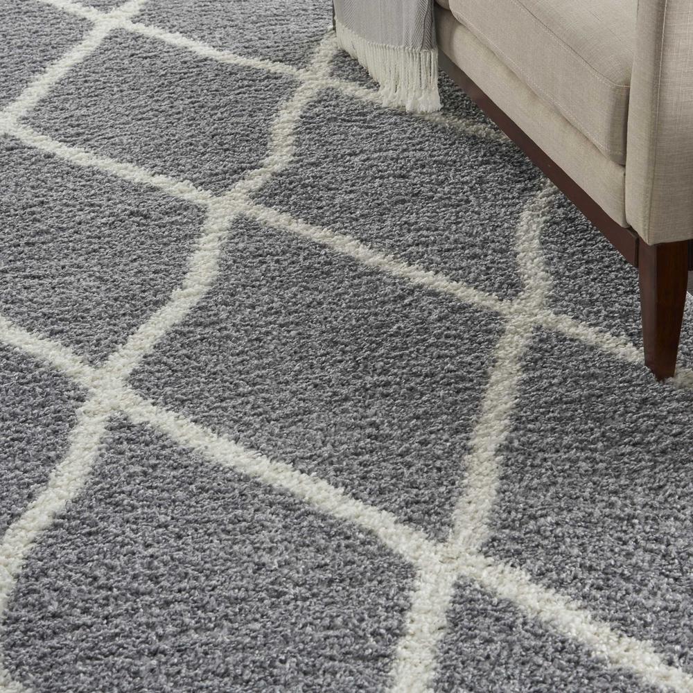 SHI02 Shangri-La Light Grey/Ivory Area Rug- 8' x 10'