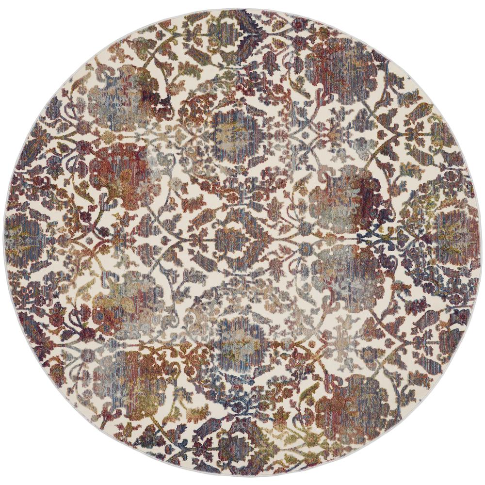 Vintage Round Area Rug, 6' x Round
