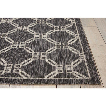 Nourison Garden Party Charcoal Indoor/Outdoor Area Rug