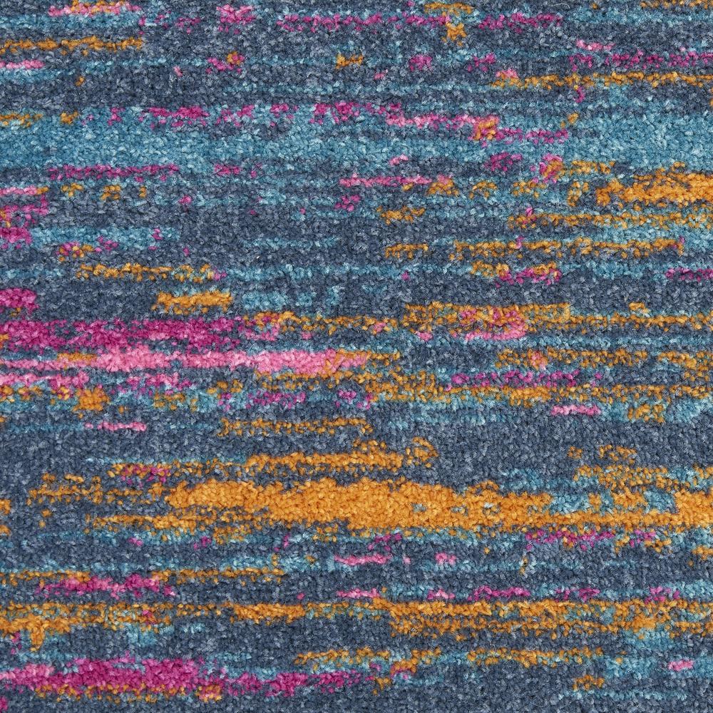 PSN35 Passion Blue/Multicolor Area Rug- 1'10" x 6'