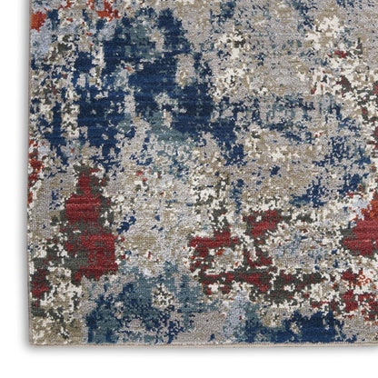 Nourison Artworks Area Rug, Navy/Brick, 5'6" x 8', ATW01