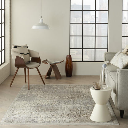 Graphic Illusions Area Rug, Ivory, 3'6" x 5'6"