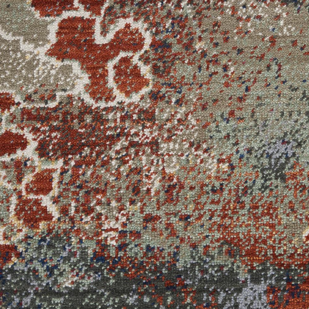 Artworks Area Rug, Seafoam/Brick, 8'6" x 11'6"