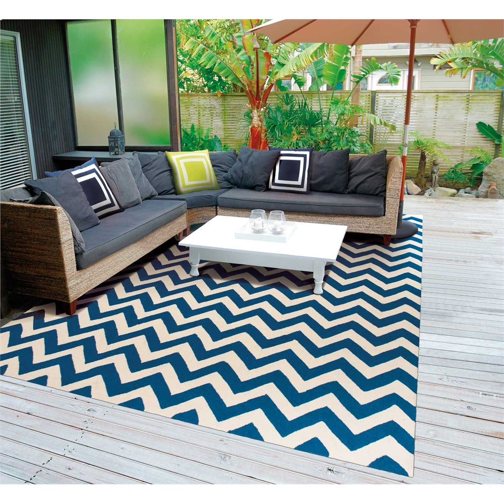 Portico Navy Indoor/Outdoor Area Rug
