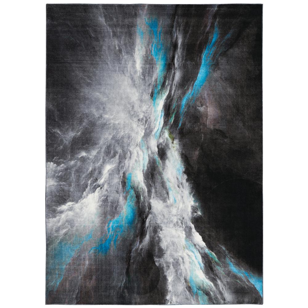 Nourison Le Reve Area Rug, Charcoal/Multicolor, 5'3" x 7'7", LER06