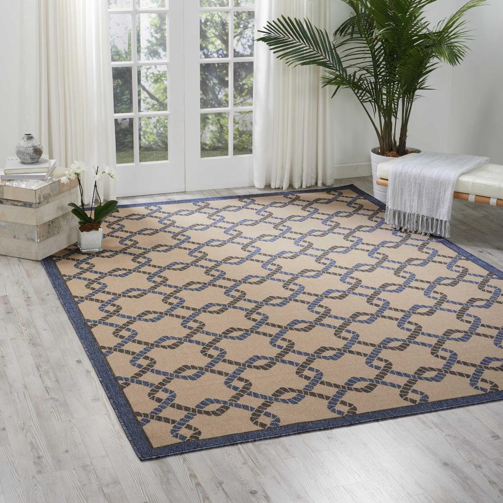 Nourison Caribbean Ivory Blue Indoor/Outdoor Area Rug