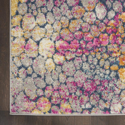 PSN34 Passion Yellow Multi Area Rug- 5'3" x 7'3"