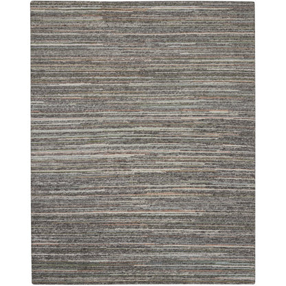 Nourison Plateau Area Rug, Grey/Green, 7'9" x 9'9", PAE01