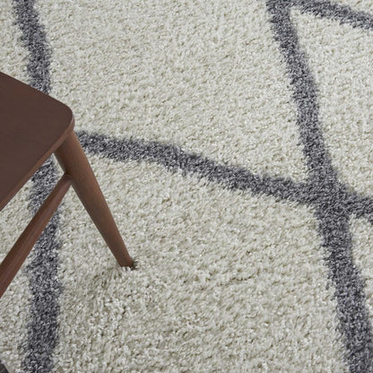 SHI02 Shangri-La Ivory/Light Grey Area Rug- 8' x 10'