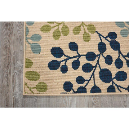 Caribbean Area Rug, Ivory, 2'3" x 7'6"