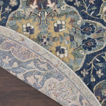 Bohemian Round Area Rug, 4' x Round