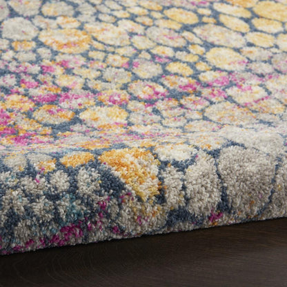 PSN34 Passion Yellow Multi Area Rug- 5'3" x 7'3"