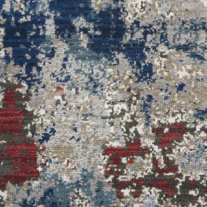 Nourison Artworks Area Rug, Navy/Brick, 5'6" x 8', ATW01