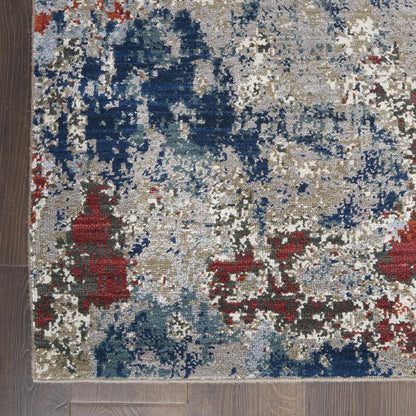 Nourison Artworks Area Rug, Navy/Brick, 5'6" x 8', ATW01