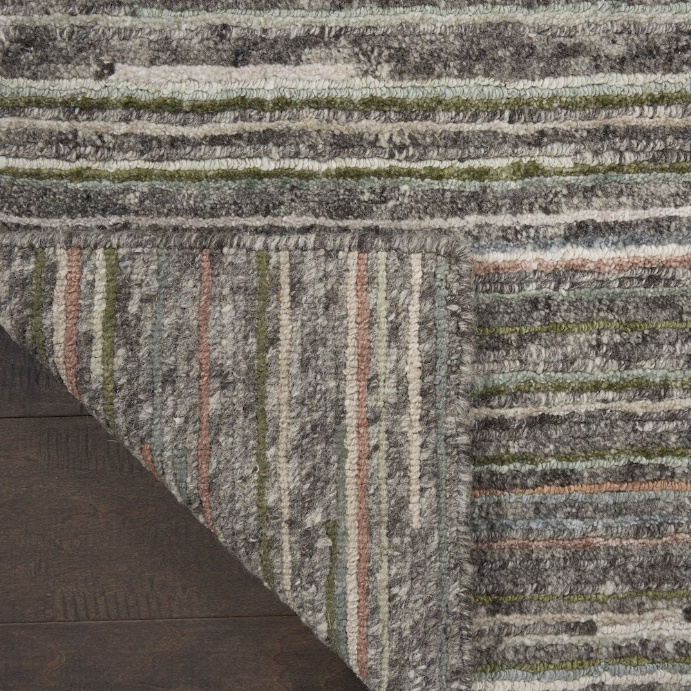 Nourison Plateau Area Rug, Grey/Green, 7'9" x 9'9", PAE01