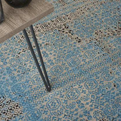 Karma Area Rug, Blue, 5'3" x 7'4"