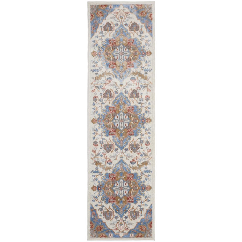 Transitional Runner Area Rug, 8' Runner