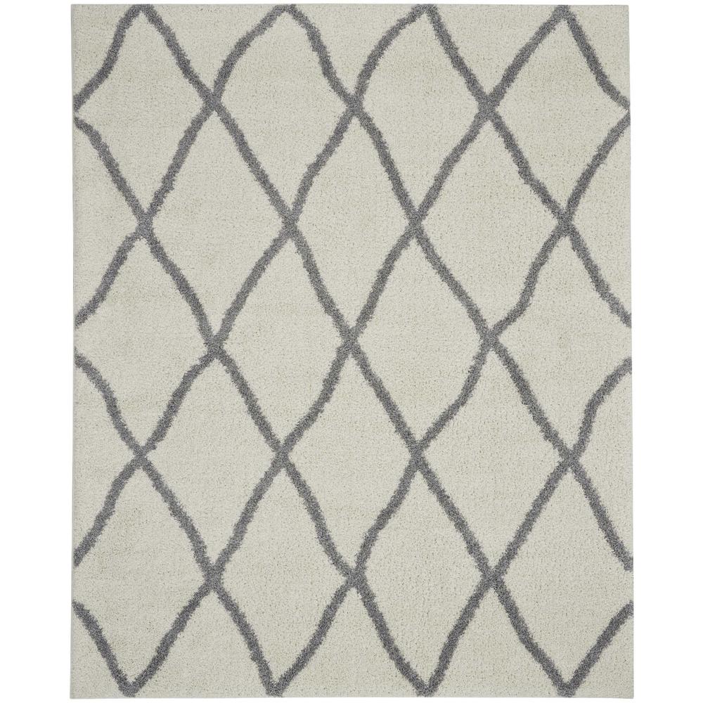 SHI02 Shangri-La Ivory/Light Grey Area Rug- 8' x 10'
