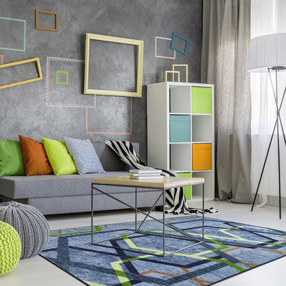First Take Double Helix 10'9" x 13'2" Area Rug in Color Emerald