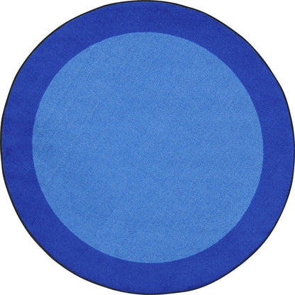 Kid Essentials All Around 5'4" Round Area Rug in Color Blue