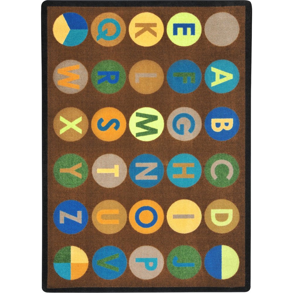 Kid Essentials Alpha-Dots 7'8" x 10'9" Area Rug in Color Earthtone