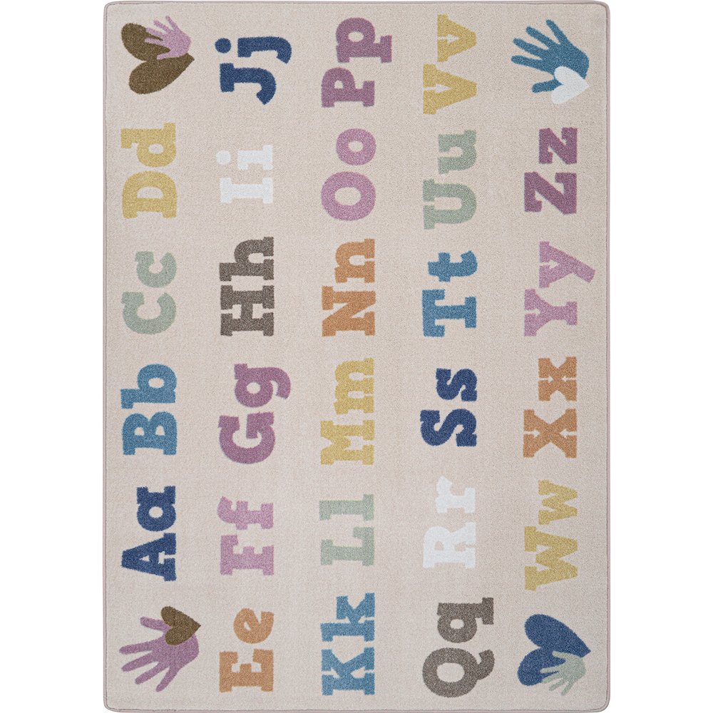 Alphabet for Everyone 7'8" x 10'9" Area Rug in Color Multi