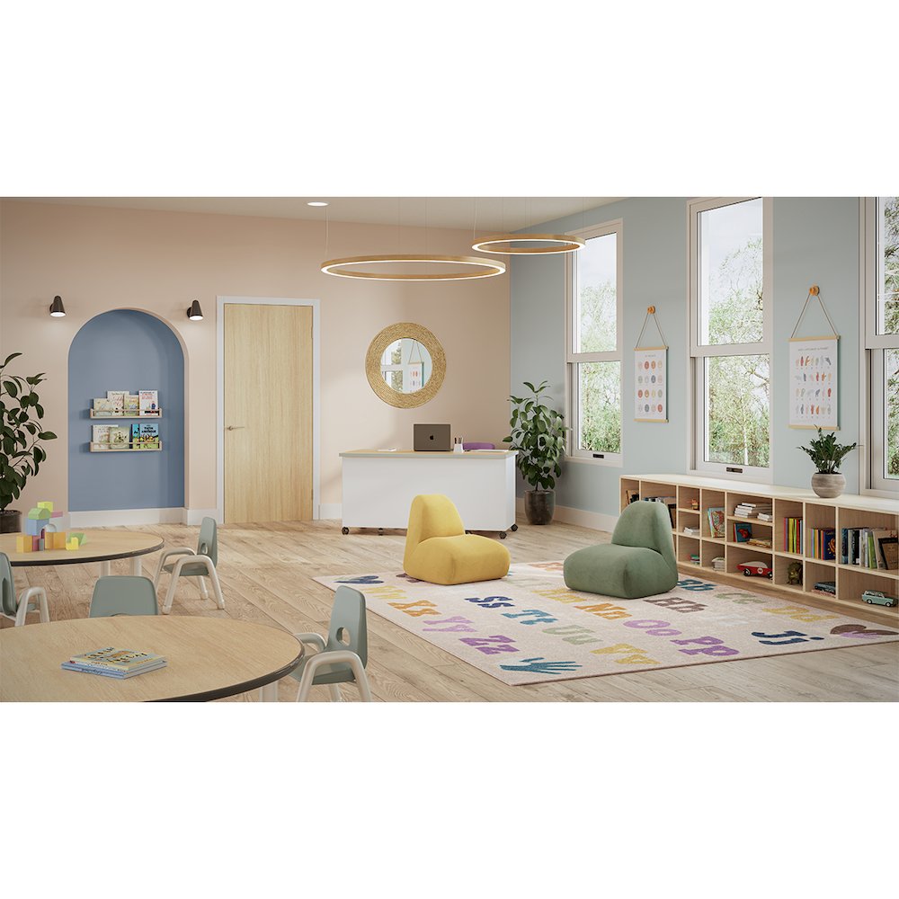 Alphabet for Everyone 7'8" x 10'9" Area Rug in Color Multi