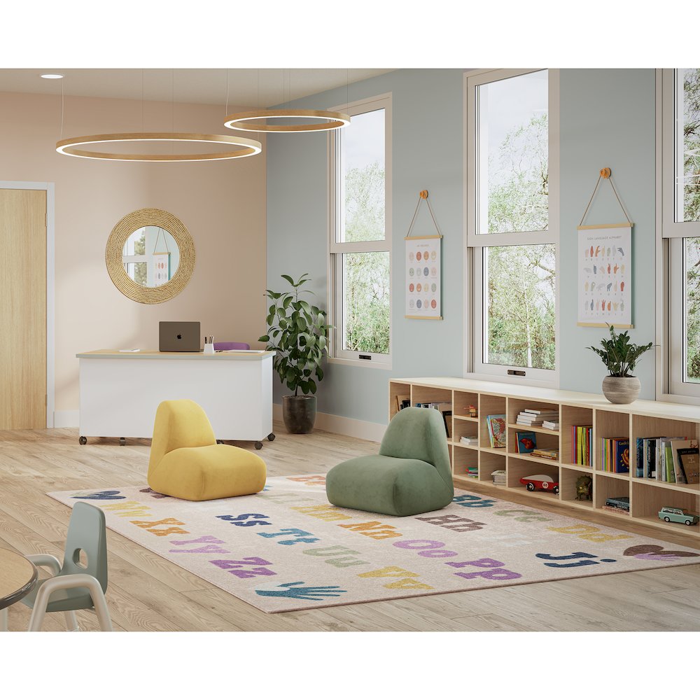 Alphabet for Everyone 7'8" x 10'9" Area Rug in Color Multi