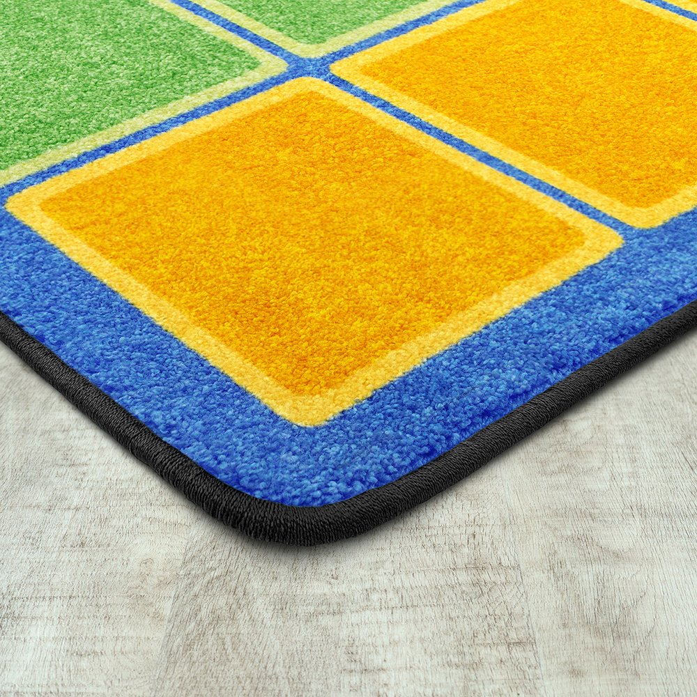 Kid Essentials Blocks Abound 7'8" x 10'9" Area Rug in Color Pastel