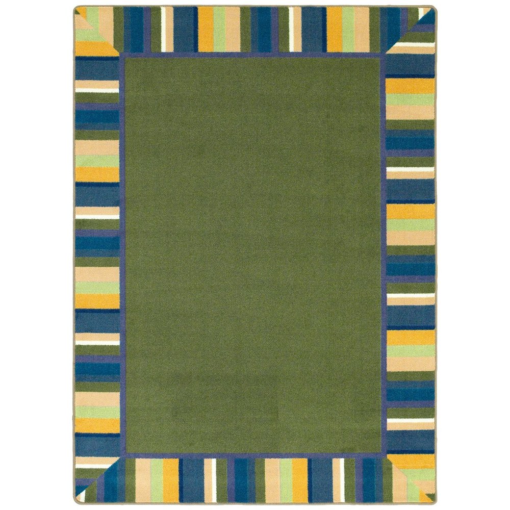 Kid Essentials Clean Green 5'4" x 7'8" Area Rug in Color Bold