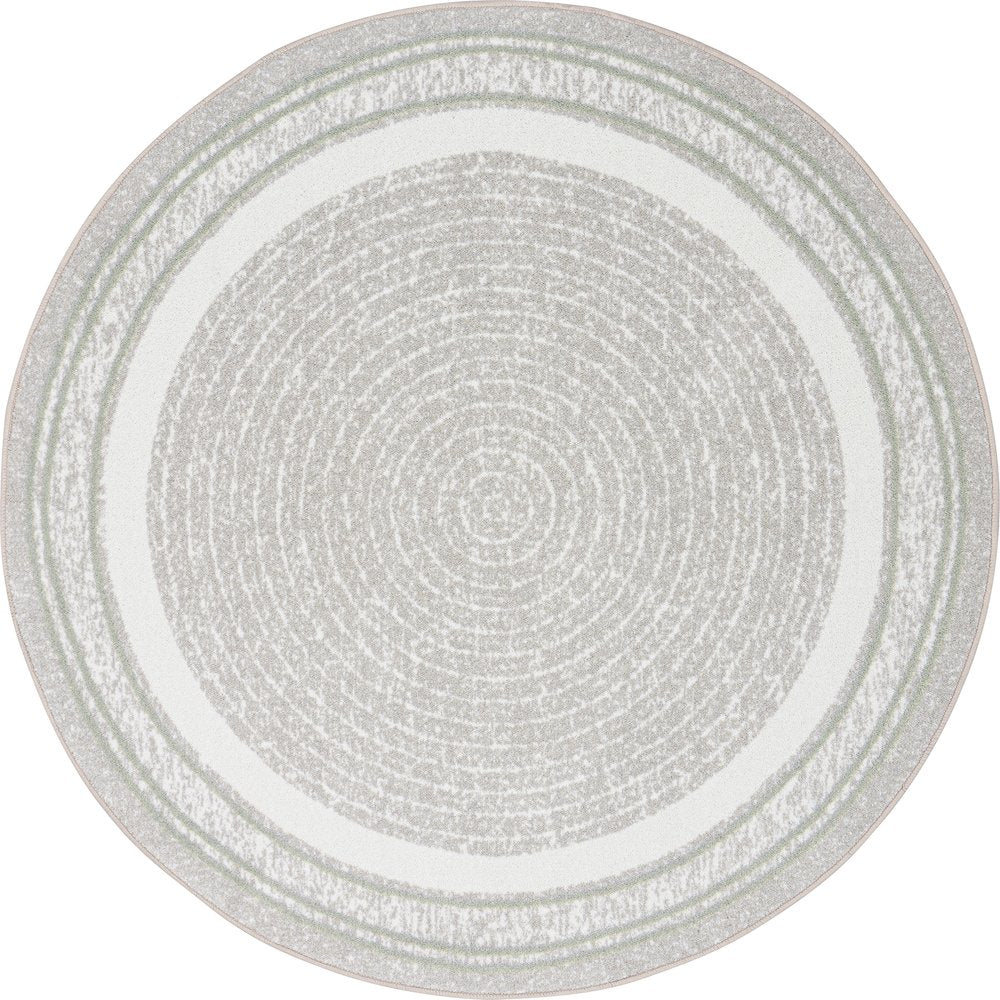 Cozy Corner 5'4" Round Area Rug in Color Sage